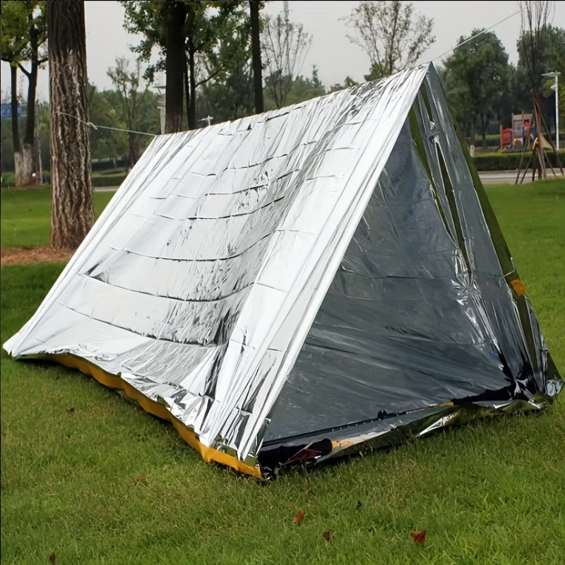 [Emergency Camping Tent] Windproof & Tear-Resistant Emergency Camping Tent - Lightweight Shelter, All-Season Portable Tent with Ground Sheet, for Camping, Hiking, Backpacking, RV, Car Emergencies - Fits 2 People, Hiking Gear,