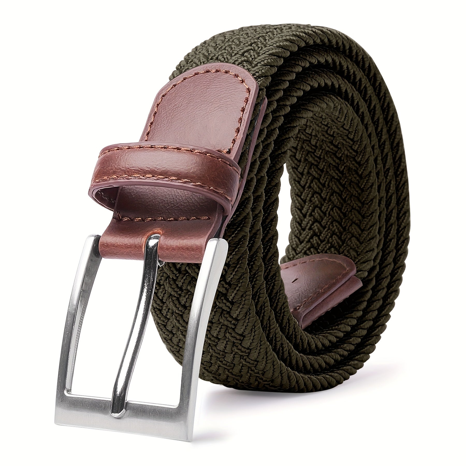 Woven Stretch Belts Made of Braided Elastic for Men And Women, Suitable for Casual Pants, Jeans, And Golf Shirts