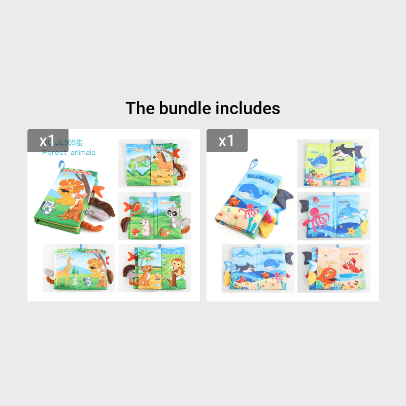 [Touch Feel Books] Touch Feel Cloth Books | Crinkle Soft Sensory Toys | Christmas Stocking Stuffers Gifts