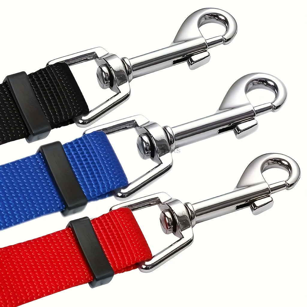 Adjustable No-Pull Dog Leash Suitable for Outdoor Walking & Car Travel - 3-Way Car Seat Belt Harness for Dogs, for Hiking, Camping, Vehicle Rides