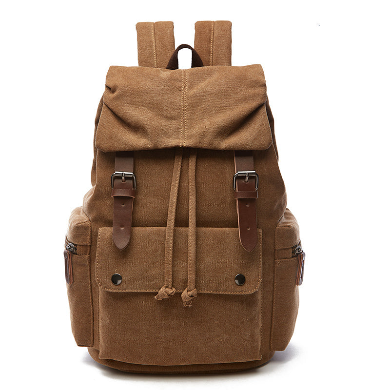 Outdoor Leisure Retro Canvas Travel Backpack - Computer Backpack - Durable & Spacious - For Men & Women - Perfect for Hiking, Camping & Everyday Use - Great Gift for Adventurers