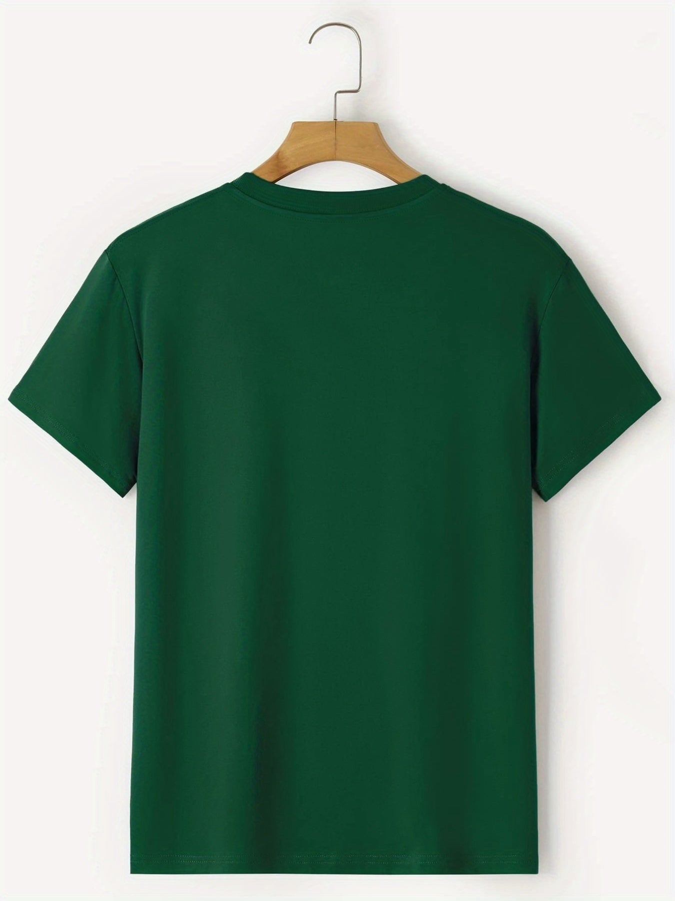 Men's Letter And Rose Graphic Crew Neck T-Shirts, Casual Sport Tees For Spring Summer