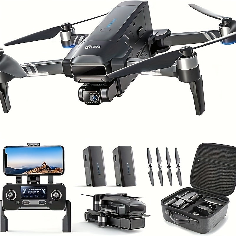 Holy Stone HS600 2-Axis Gimbal Drones with 4K EIS Camera for Adults, 2 Batteries 56-Min Flight Time, 10000 FT Range Transmission, GPS Drone with Brushless Motors, 4K/30FPS
