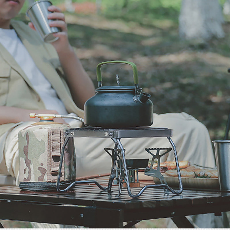 Portable & Lightweight Camping Grill: Adjustable Stainless Steel Grate, Foldable Design - Perfect for Hiking, Picnics, Fishing