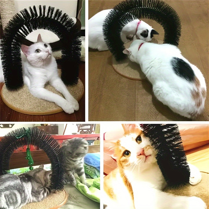 [Self-Grooming Cat Arch] Self-Grooming Cat Arch | Massage & Grooming Brushes - Cats Can't Resist Scratching Toys