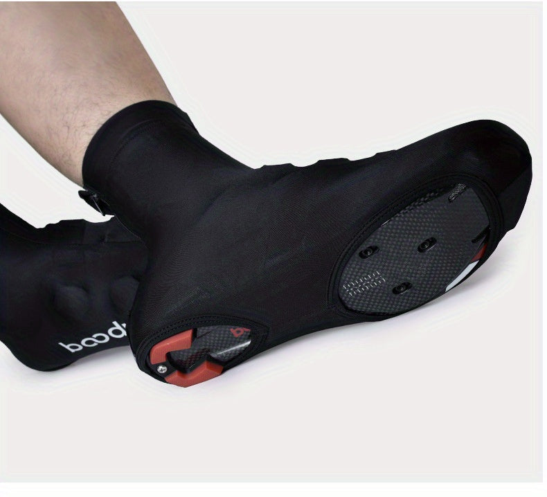 1 Pair Reflective High Elastic Breathable Zipper Cycling Shoe Cover Road Mountain Bike MTB Shoes Cover Lycra Bicycle Overshoes For Men And Women