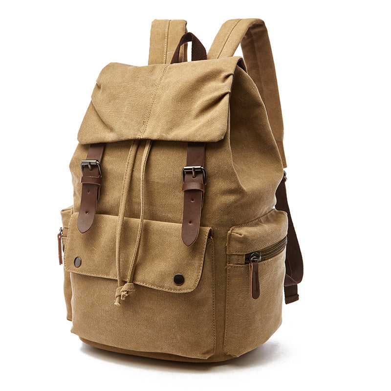 Outdoor Leisure Retro Canvas Travel Backpack - Computer Backpack - Durable & Spacious - For Men & Women - Perfect for Hiking, Camping & Everyday Use - Great Gift for Adventurers