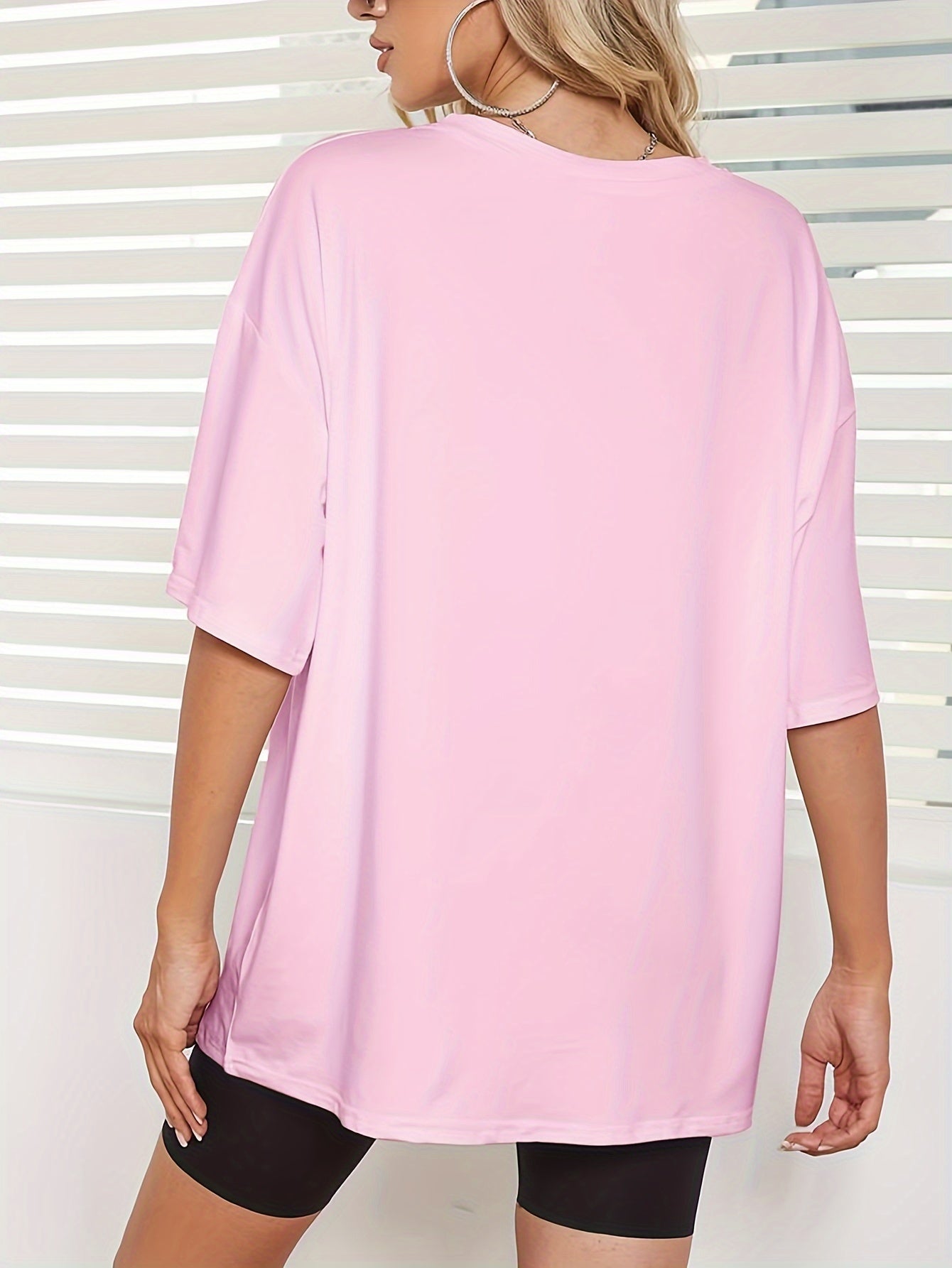 Women'S Soft Pink T-Shirt - Loose Fit Everyday Casual Top with Round Neck & Short Sleeves - Breathable Everyday Basic Tee for Women - Minimalist Everyday Outfits, Ladies T Shirts, Summer Clothing, Relaxed Fit Shirt, Medium St