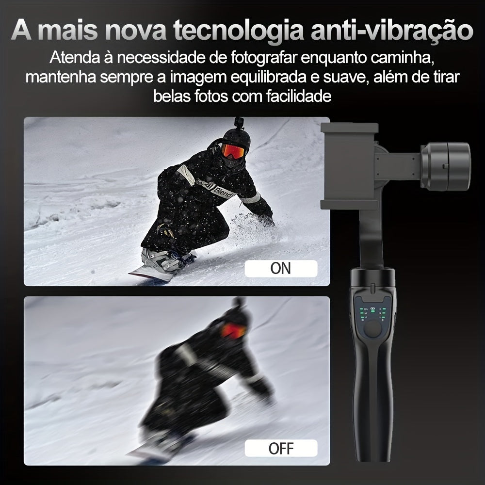 QAML F8 Handheld 3-As Gimbalfoonhouer Anti-skud Video-opname Stabiliseerder vir Xiaomi iPhone Selfoon Slimfoon