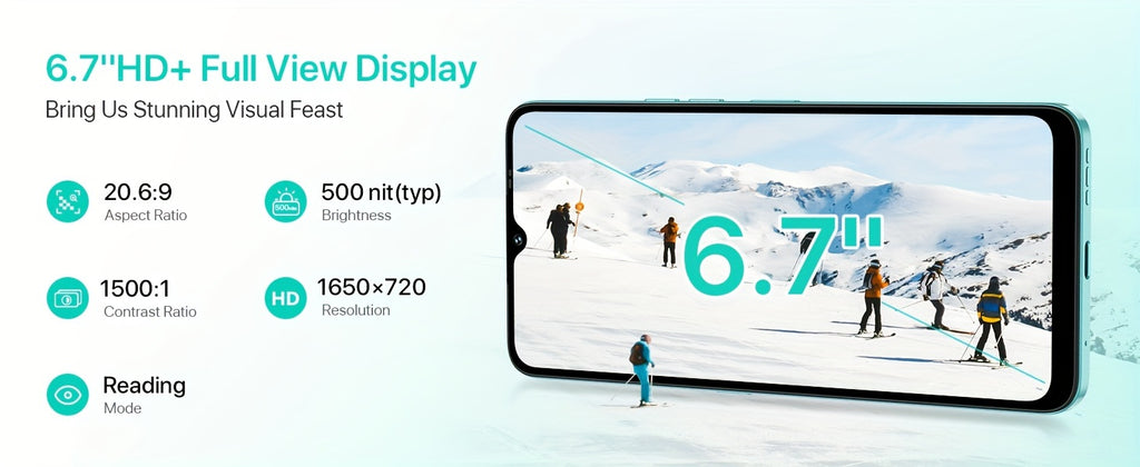 UMIDIGI A15C 8GB RAM+128GB ROM Android 13 NFC Unlocked Cell Phone 48MP Ultra-Clear AI Camera Mobile Phone 5000mAh Battery Smartphone 6.7" HD Full View Display Dual Unlock Phone.