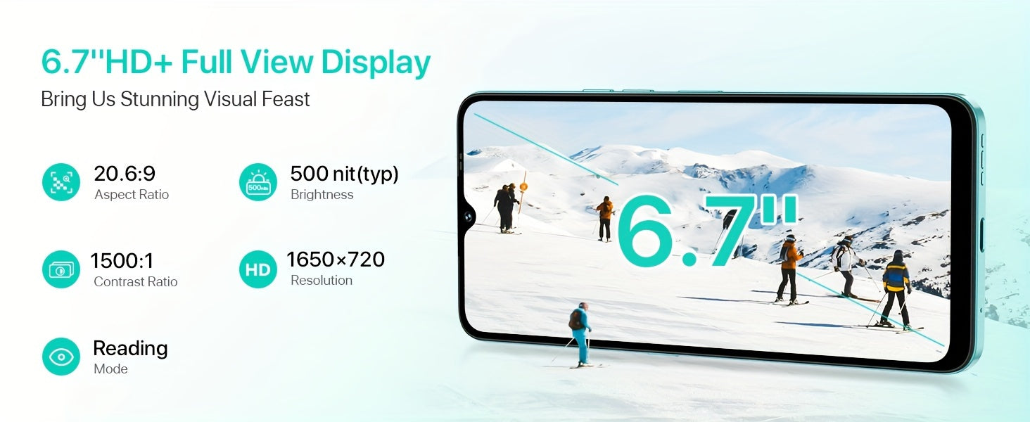 UMIDIGI A15C 8GB RAM+128GB ROM Android 13 NFC Unlocked Cell Phone 48MP Ultra-Clear AI Camera Mobile Phone 5000mAh Battery Smartphone 6.7" HD Full View Display Dual Unlock Phone.