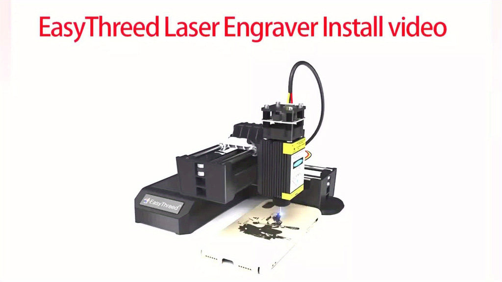 EasyThreed 0,5W Lasergravierer für Anfänger, DIY-Gravurbereich 100x100mm, kabellose Smartphone-Konnektivität, APP-Steuerung für iOS & Android, Kunststoffmaterial, 110V/220V Stromversorgung, US-Stecker, elektronische Komponenten enthalten