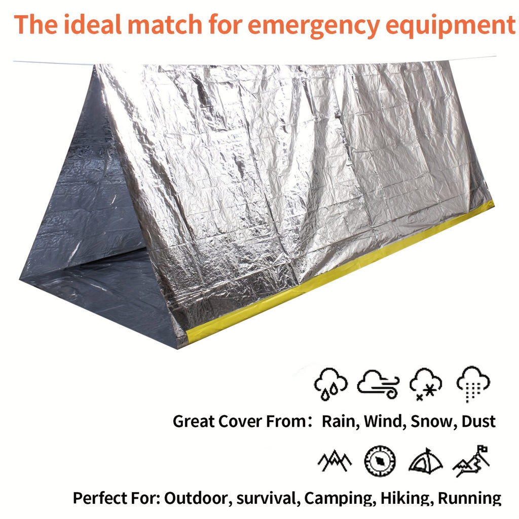 [Emergency Camping Tent] Windproof & Tear-Resistant Emergency Camping Tent - Lightweight Shelter, All-Season Portable Tent with Ground Sheet, for Camping, Hiking, Backpacking, RV, Car Emergencies - Fits 2 People, Hiking Gear,