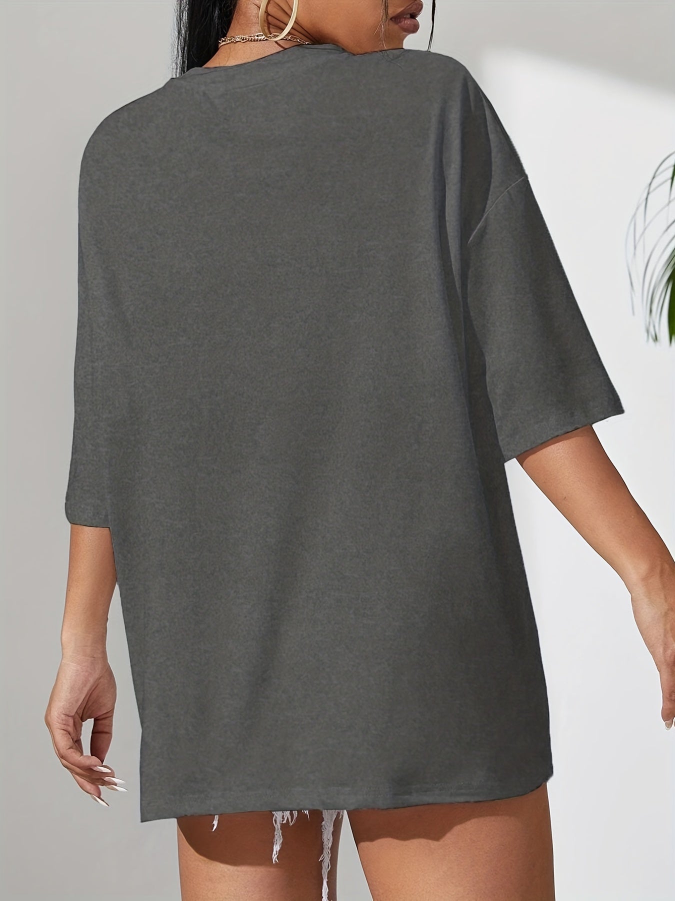 Women'S Soft Pink T-Shirt - Loose Fit Everyday Casual Top with Round Neck & Short Sleeves - Breathable Everyday Basic Tee for Women - Minimalist Everyday Outfits, Ladies T Shirts, Summer Clothing, Relaxed Fit Shirt, Medium St