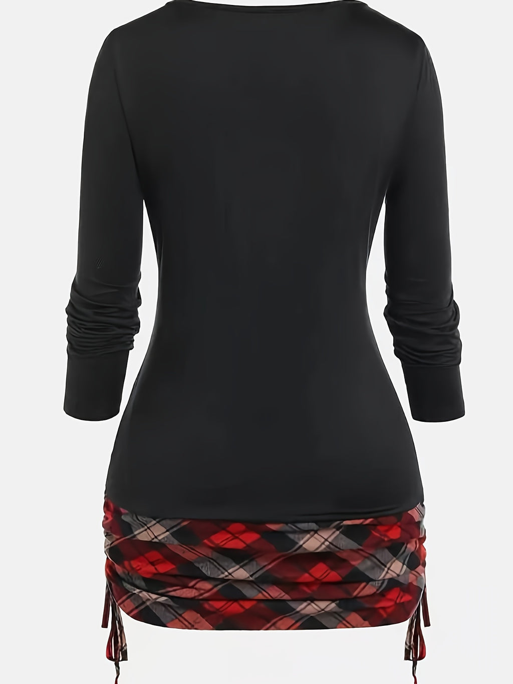 2022 Autumn/Winter New Arrival Women's Printed Faux 2pcs Long Sleeve T-Shirt for Cross-Border Independent Stores