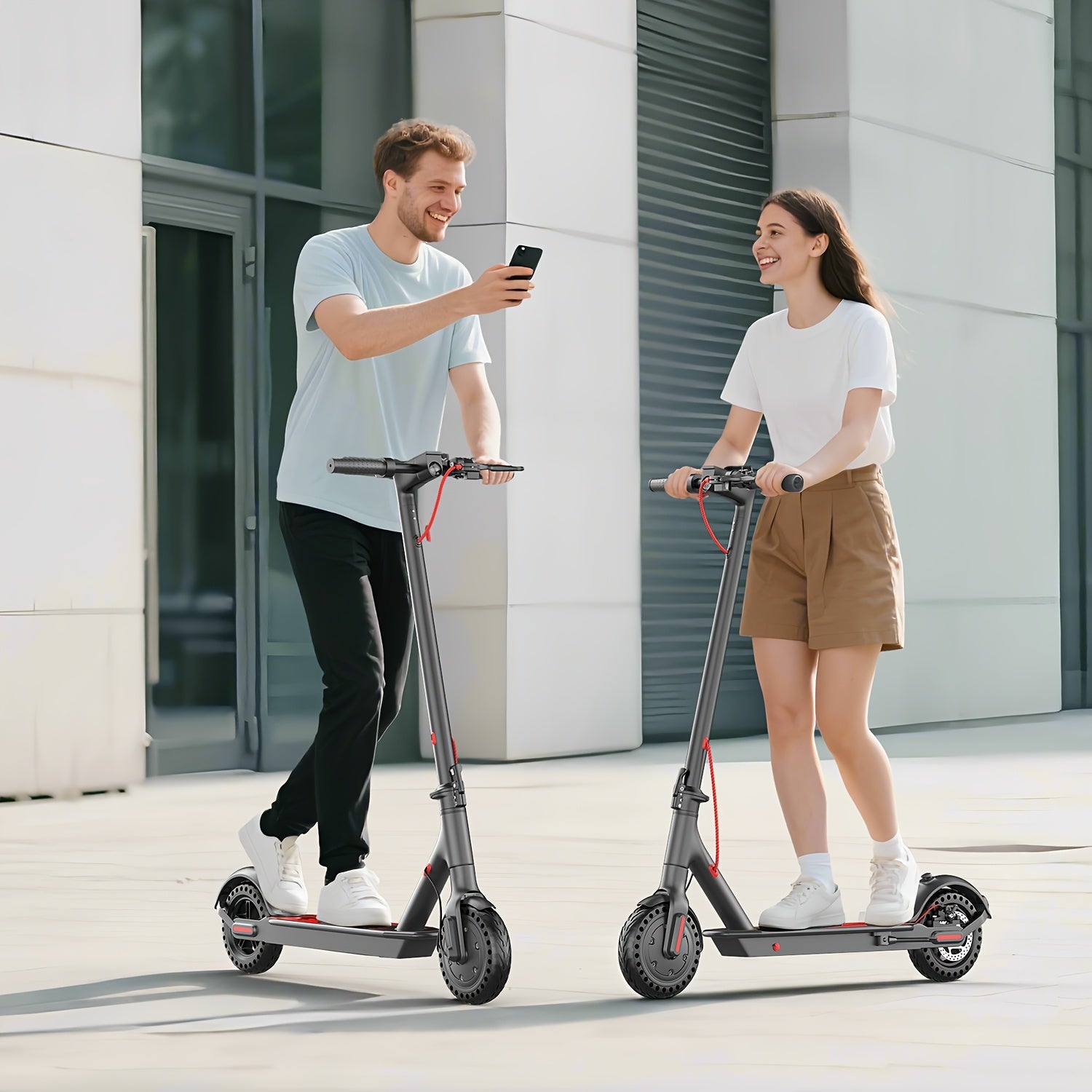 Electric Scooter Powerful, Adaptable To All Terrains, Essential For Outdoor Adventures, Simple Design, Friendly Travel, New Choice For Urban Life; 500W Power, Speed Of 20MPH, Range Of 30MILES, Climbing Slope Of 20-30, Long-te