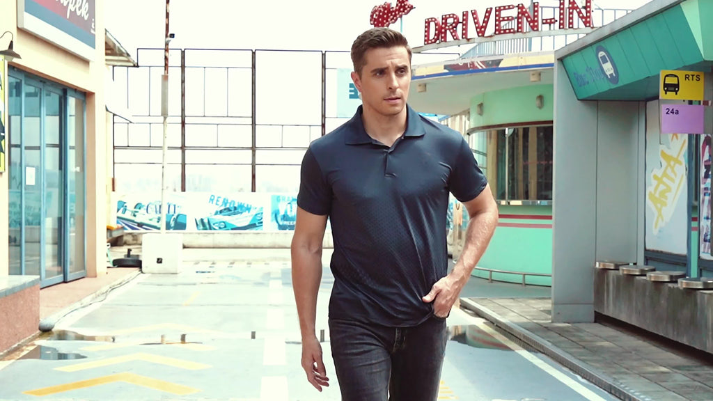 Jeansian Men's Sport Tee Shirts Tshirt T-Shirt Poloshirts Short Sleeve Tennis Golf Bowling LSL195