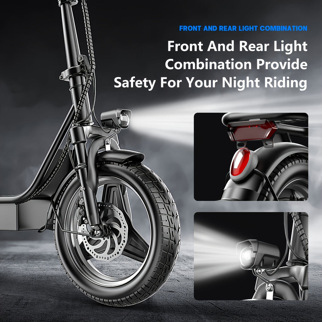 Electric Scooter Powerful, Adaptable To All Terrains, Essential For Outdoor Adventures, Simple Design, Friendly Travel, New Choice For Urban Life; 500W Power, Speed Of 20MPH, Range Of 30MILES, Climbing Slope Of 20-30, Long-te
