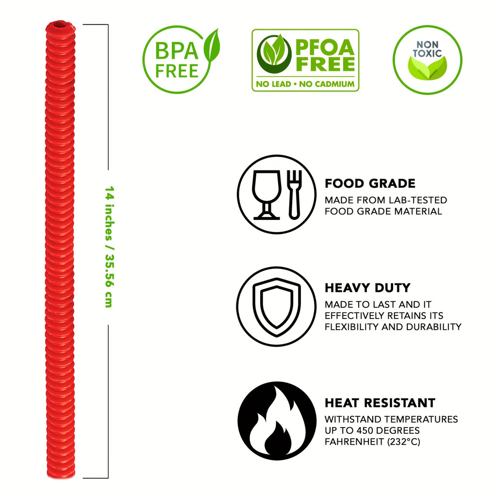 (2pc) Heat Resistant Oven Rack Shields - 14in Long Silicone Protectors Prevent Burns and Protect Food Grade Oven Racks