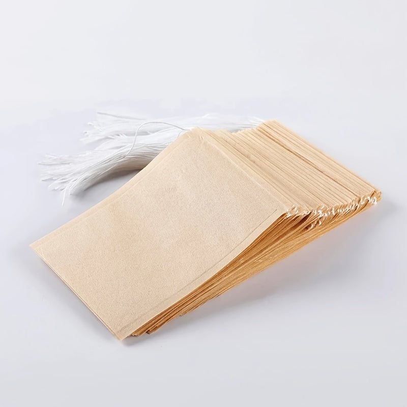 100pcs Disposable Natural Paper Filter Bags for Coffee, Tea, and Food - Safe and Convenient Brewing Solution
