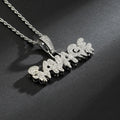 Men's Punk Classic Luxury with Synthetic Cubic Zirconiaia Pendant Hip Hop Gothic Cool Men's Necklace Fashion Jewelry Accessories Gift Jewelry