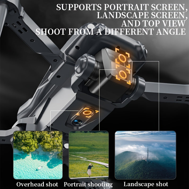 Drones with 4K Dual 3 Camera WIFI FPV RC Drone Foldable Quadcopter Intelligent Avoidance FPV Quadcopter with 3 Batteries Navy Blue Suitable with Carrying Bag for Beginners Halloween & Christmas Gift, Mini Drones, Drone with S