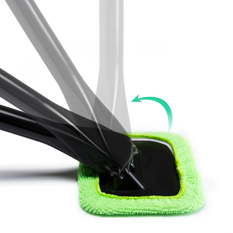 Windshield Cleaning Brush Kit | Long Handle Interior Car Glass Wiper, Plastic Material