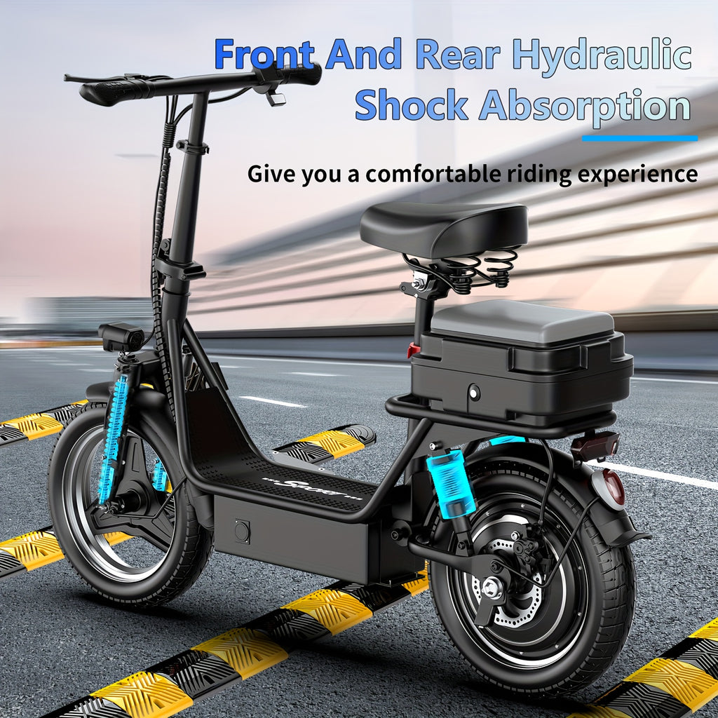 Electric Scooter Powerful, Adaptable To All Terrains, Essential For Outdoor Adventures, Simple Design, Friendly Travel, New Choice For Urban Life; 500W Power, Speed Of 20MPH, Range Of 30MILES, Climbing Slope Of 20-30, Long-te