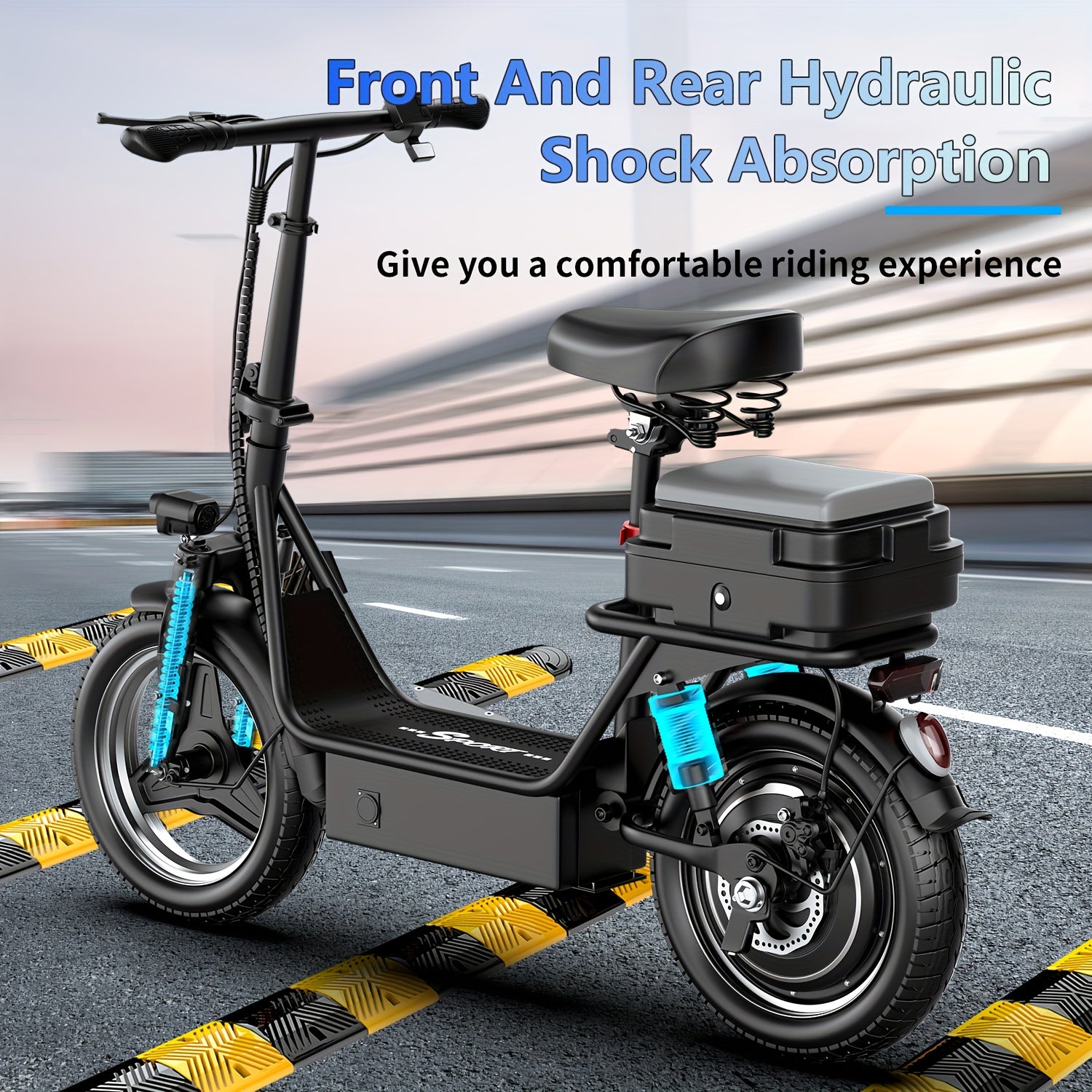 Electric Scooter Powerful, Adaptable To All Terrains, Essential For Outdoor Adventures, Simple Design, Friendly Travel, New Choice For Urban Life; 500W Power, Speed Of 20MPH, Range Of 30MILES, Climbing Slope Of 20-30, Long-te