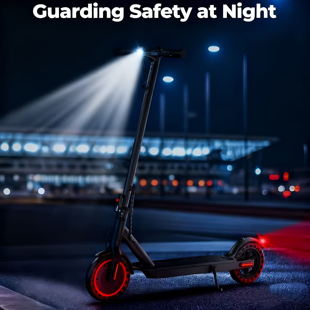 LADPED Electric Scooter, with a Motor Rated at 350/500W, Features a 36V Battery Ranging from 5.2AH to 10.5AH, Equipped with 8.5-Inch Anti-Slip Solid Tires