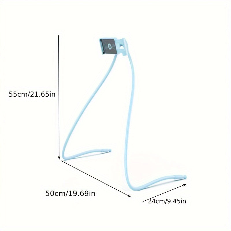 55cm Tall Adjustable Bendable Overhead Smartphone and Tablet Stand - Universal Lazy Holder with Sturdy TPU Frame for Bedside and Living Room - Water-Resistant, Convenient and Space-Saving Home and Office Essential