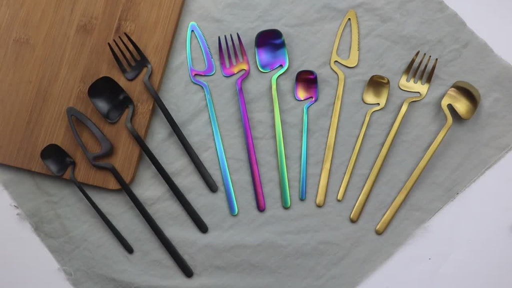 16pcs/24pcs Cutlery Set - Reusable Stainless Steel Dinnerware Set With Long Handle - Tableware Eating Utensils Set - Kitchen Supplies - For Family & Friends - Perfect for Everyday Use & Picnics