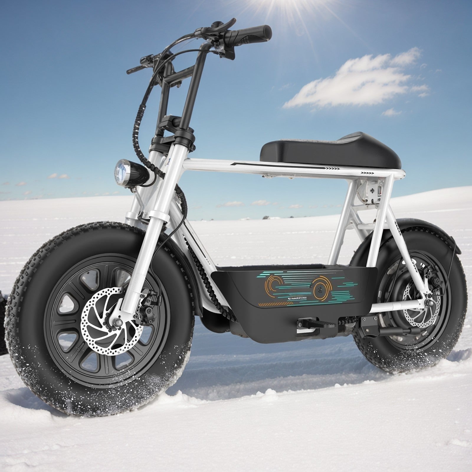 Caroma 500W Electric Scooter for Adults with Seat & Basket - 16" All-Terrain Tires, 20MPH Top Speed, 25 Miles Range, Dual Disc Brakes, LCD Display, Rechargeable Battery, Aluminum Alloy, Mixed Colors, Inflatable Tires, 48V 7.8