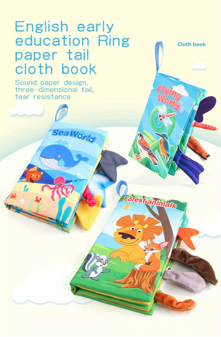 [Touch Feel Books] Touch Feel Cloth Books | Crinkle Soft Sensory Toys | Christmas Stocking Stuffers Gifts