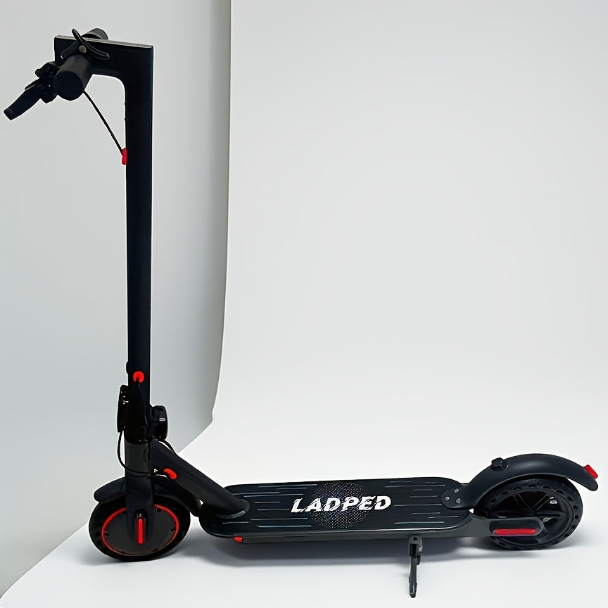 LADPED Electric Scooter, with a Motor Rated at 350/500W, Features a 36V Battery Ranging from 5.2AH to 10.5AH, Equipped with 8.5-Inch Anti-Slip Solid Tires