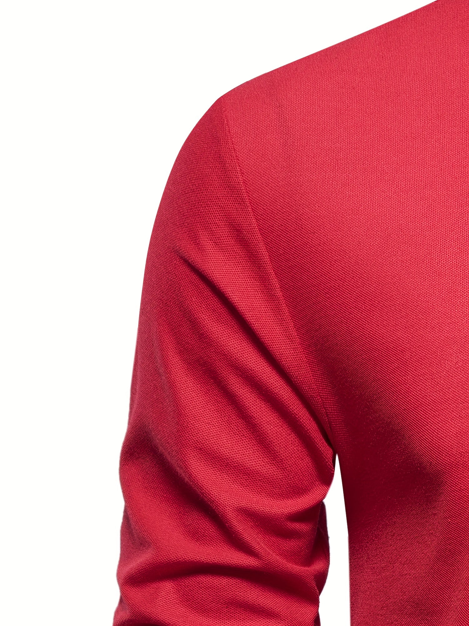 Men's Solid Giraffe Embroidery Long Sleeve Tennis Shirts, Slight Stretch All-match Fashion Men's Top