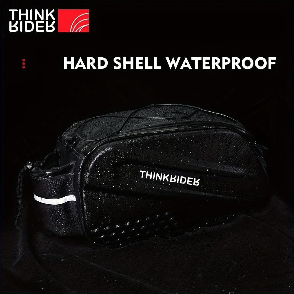 14L Hard Shell ThinkRider Bicycle Rear Hunch Bag - Anti-Splash Material, Rain Cover Included