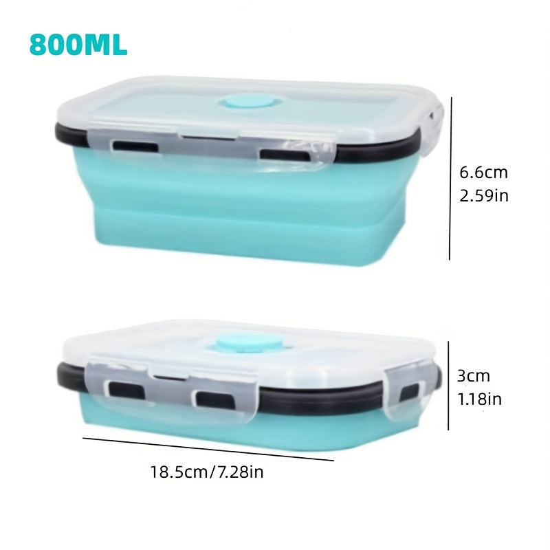 Collapsible Silicone Food Storage Containers - Microwave, Freezer & Dishwasher Safe Lunch Box with Stackable Meal Prep Containers Suitable for Leftovers, -the- Meals