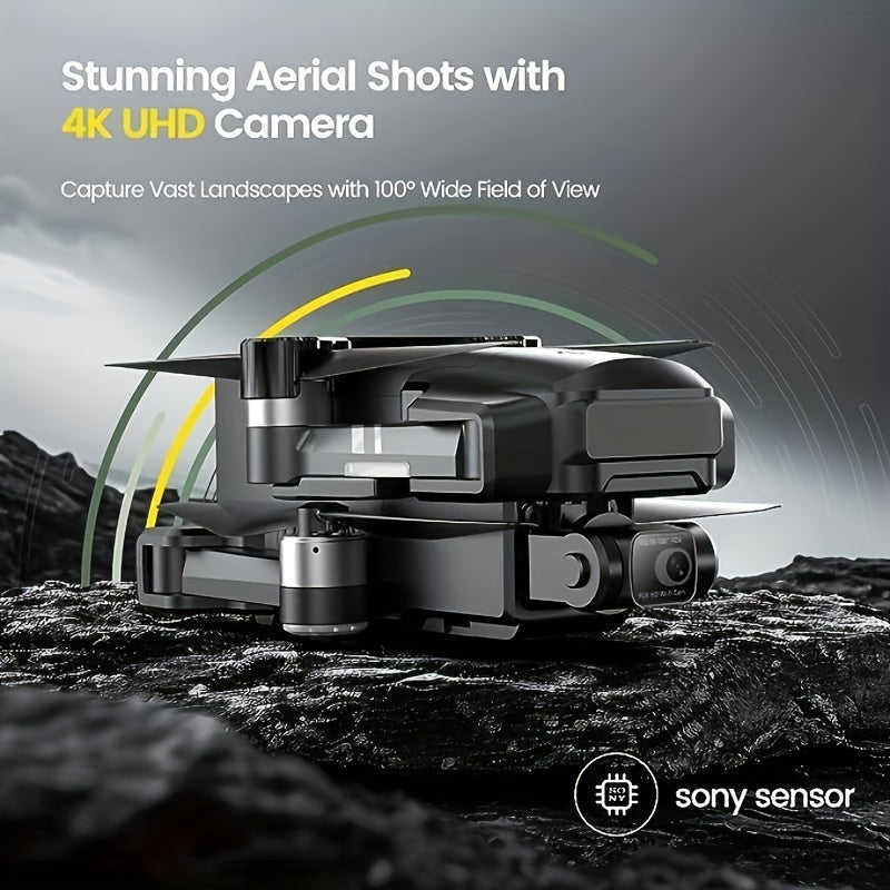 Holy Stone HS600 2-Axis Gimbal Drones with 4K EIS Camera for Adults, 2 Batteries 56-Min Flight Time, 10000 FT Range Transmission, GPS Drone with Brushless Motors, 4K/30FPS