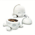 1pc Tea Pot Cross-Chain Skull Tea Filter Food Grade Silicone Tea Filter