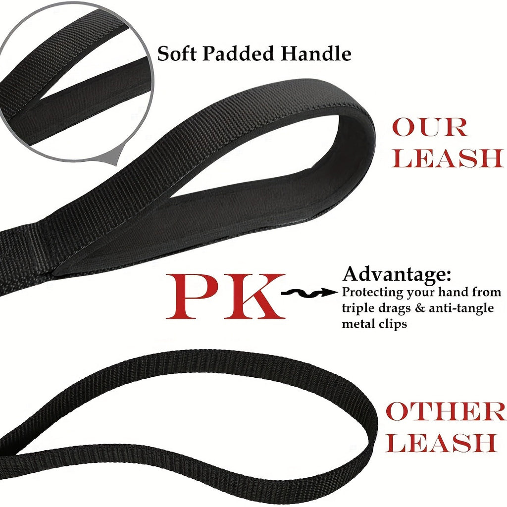 Adjustable No-Pull Dog Leash Suitable for Outdoor Walking & Car Travel - 3-Way Car Seat Belt Harness for Dogs, for Hiking, Camping, Vehicle Rides