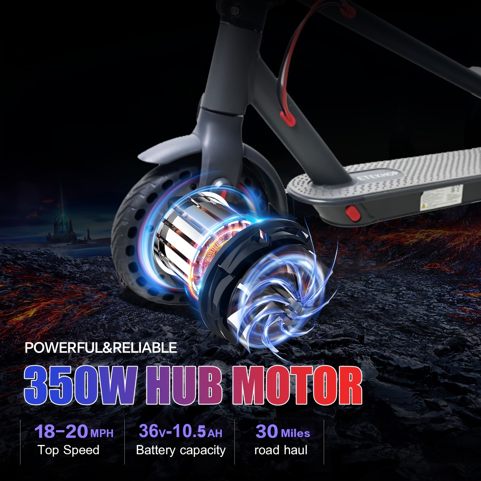 1pc Urban Transport Electric Scooter, 350W Foldable Alloy Steel Frame with Rear Brake, 8.5-inch Tires, 25-30KM/H Max Speed, Rechargeable Lithium Battery, 60Hz Dual Power Mode, US Plug, Scooter for Adults
