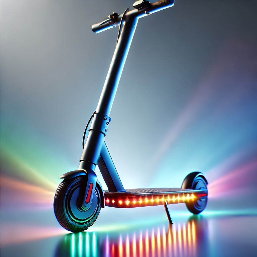 Electric Scooter Colorful LED Safety Light Strip - Enhancing Night Riding Safety with Outdoor Cycling Lighting Accessories RGBIC Multicolor Light Strip