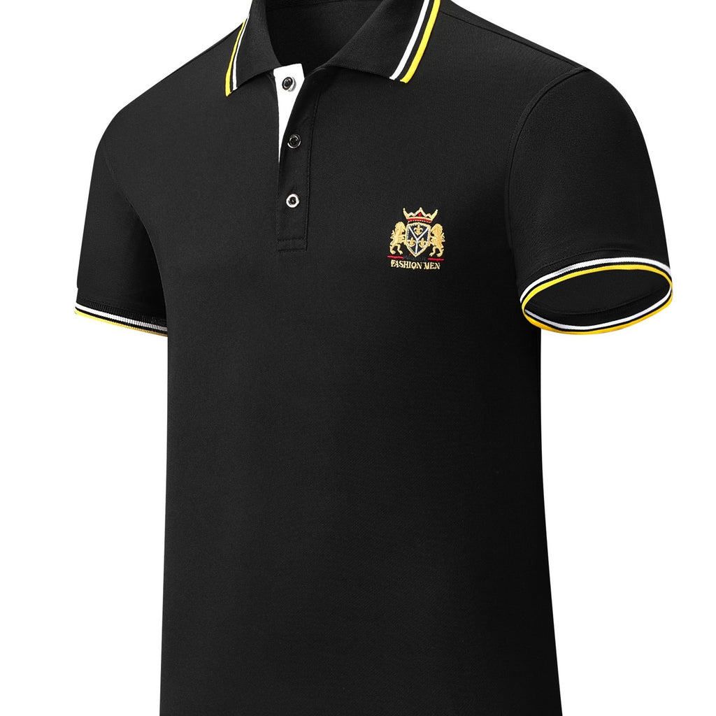 Plus Size Men'S Polo Shirts, Loose Elastic Comfortable Causal Short Sleeve for Business Formal Occasions Gifts
