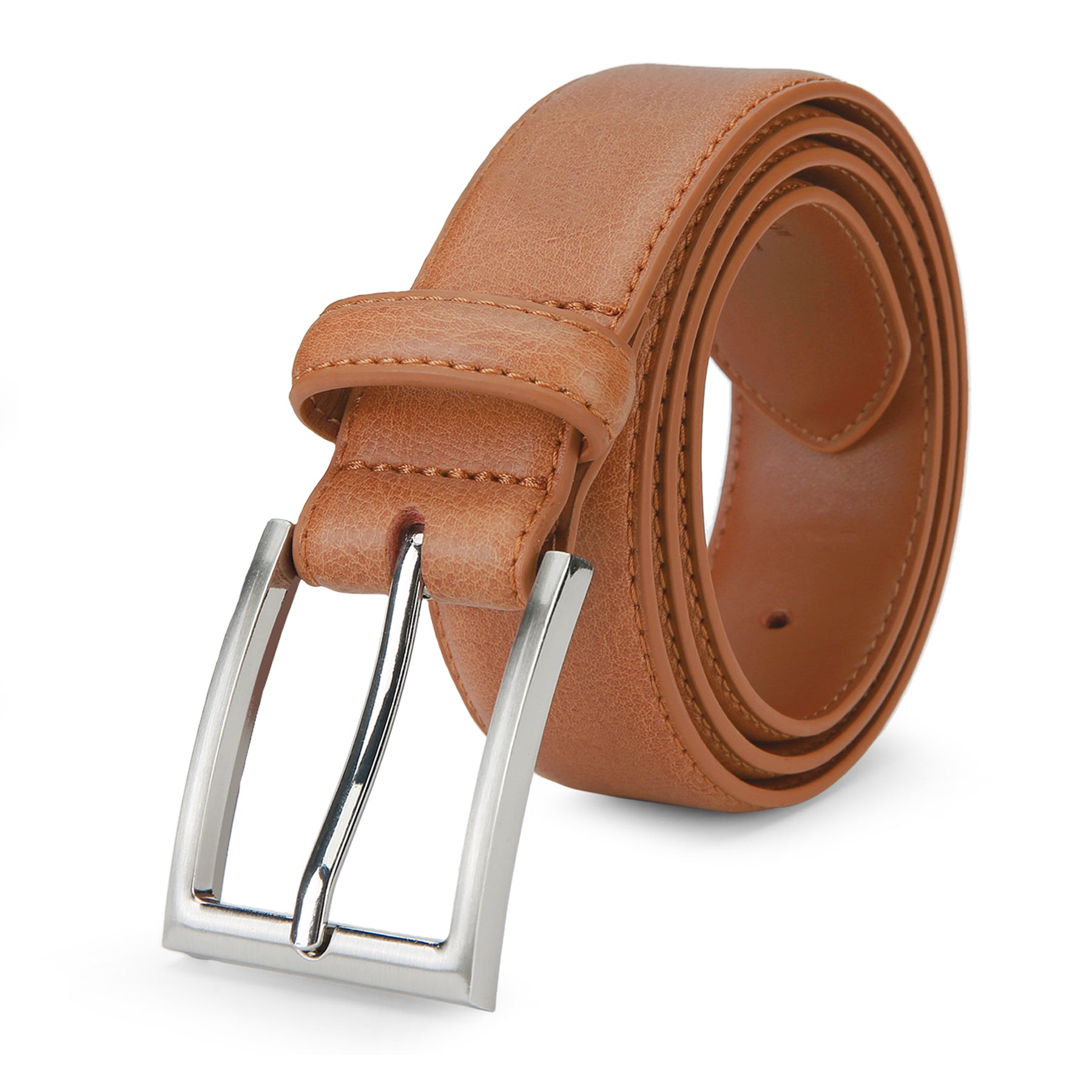 Men's Leather Belt, Fashion & Classic Casual Belt with Single Prong Buckle for Jeans, Pants, Work And Business, Gift for Dad & Husband
