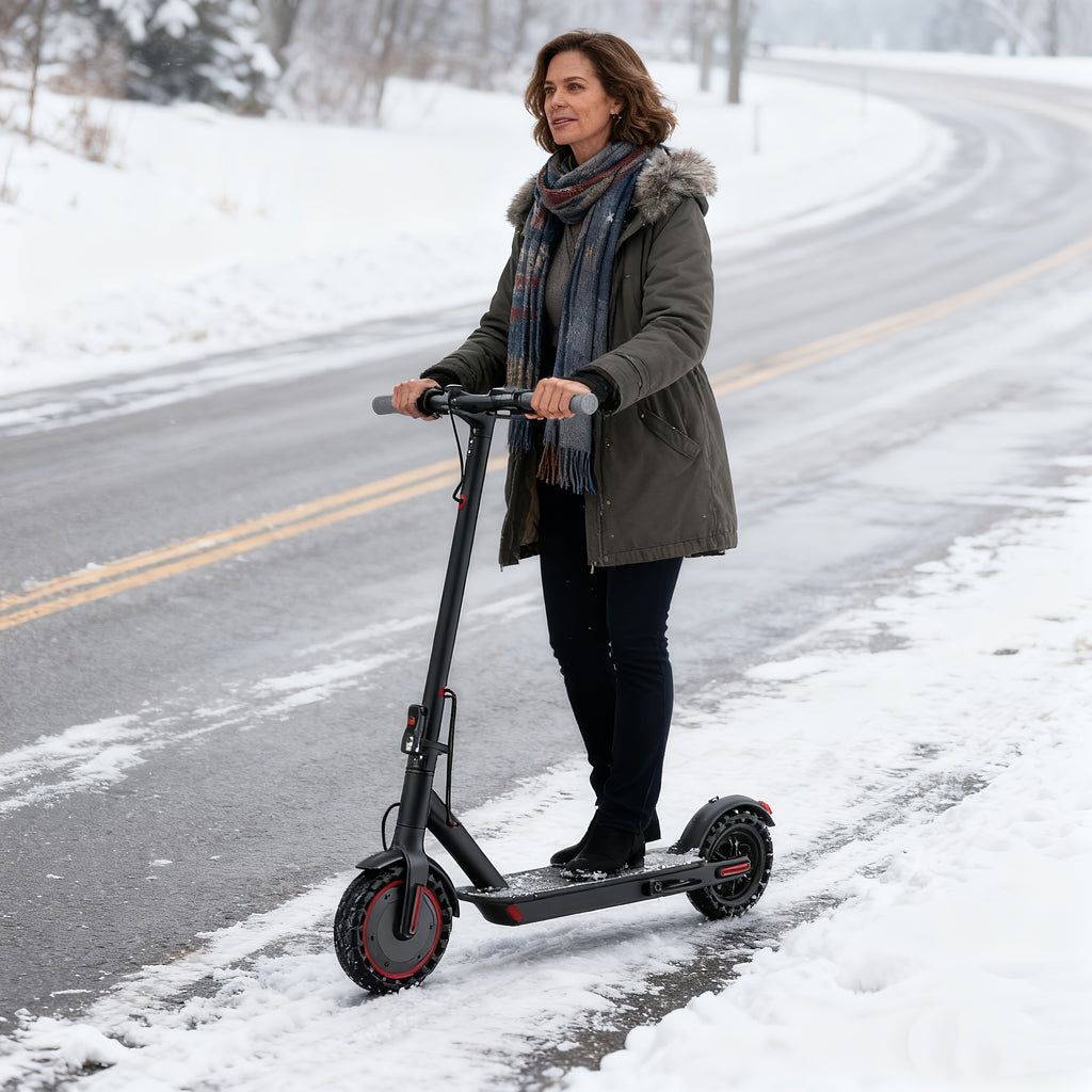 LADPED Electric Scooter, with a Motor Rated at 350/500W, Features a 36V Battery Ranging from 5.2AH to 10.5AH, Equipped with 8.5-Inch Anti-Slip Solid Tires