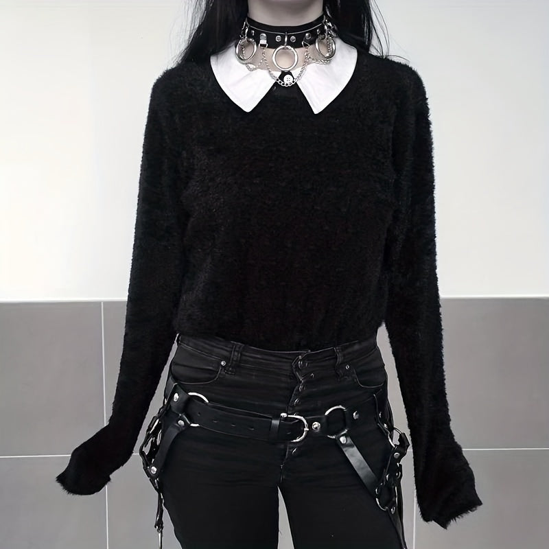 Punk Gothic Choker Necklace Dark Metal Decoration Y2k Choker Neck Jewelry