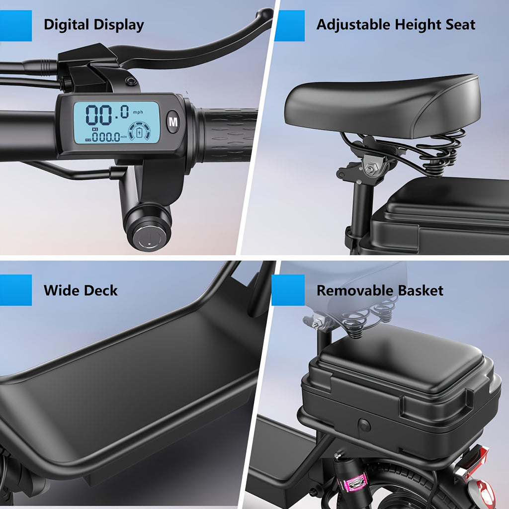 Electric Scooter Powerful, Adaptable To All Terrains, Essential For Outdoor Adventures, Simple Design, Friendly Travel, New Choice For Urban Life; 500W Power, Speed Of 20MPH, Range Of 30MILES, Climbing Slope Of 20-30, Long-te