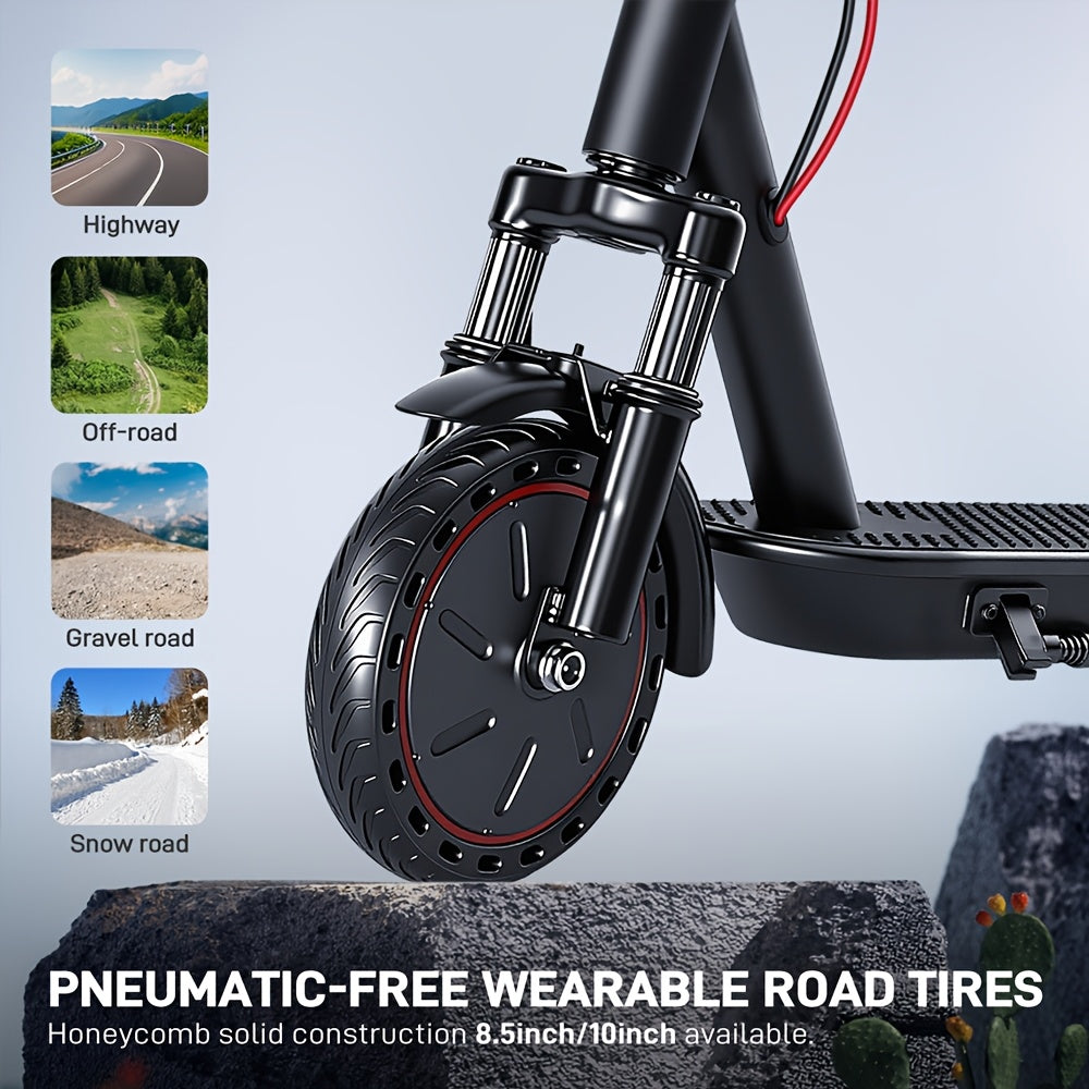 Portable Folding Commuting Electric Scooter for Adults, 8.5/10" Tires, 30KM/H Top Speed, 350W/750W Motor, Max 15-45KM Long Range, Folding E-Scooter with Dual Braking System