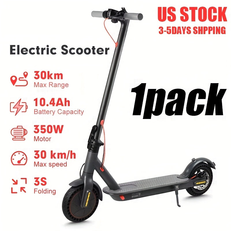 1/2PACKS 350W Electric Scooter for Adults & Teens, 6/9/15 Mph Three Speed, Max Range 20 Miles, Dual Brake & 8.5" Honeycomb Tires, Fast Charging, Foldable E- Scooter for City Commuting, Birthday Gift, Scooter For Men, Foldable